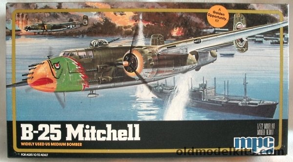 MPC 1/72 North American B-25J Mitchell - 234th Sq Pacific Theater, 1-4301 plastic model kit